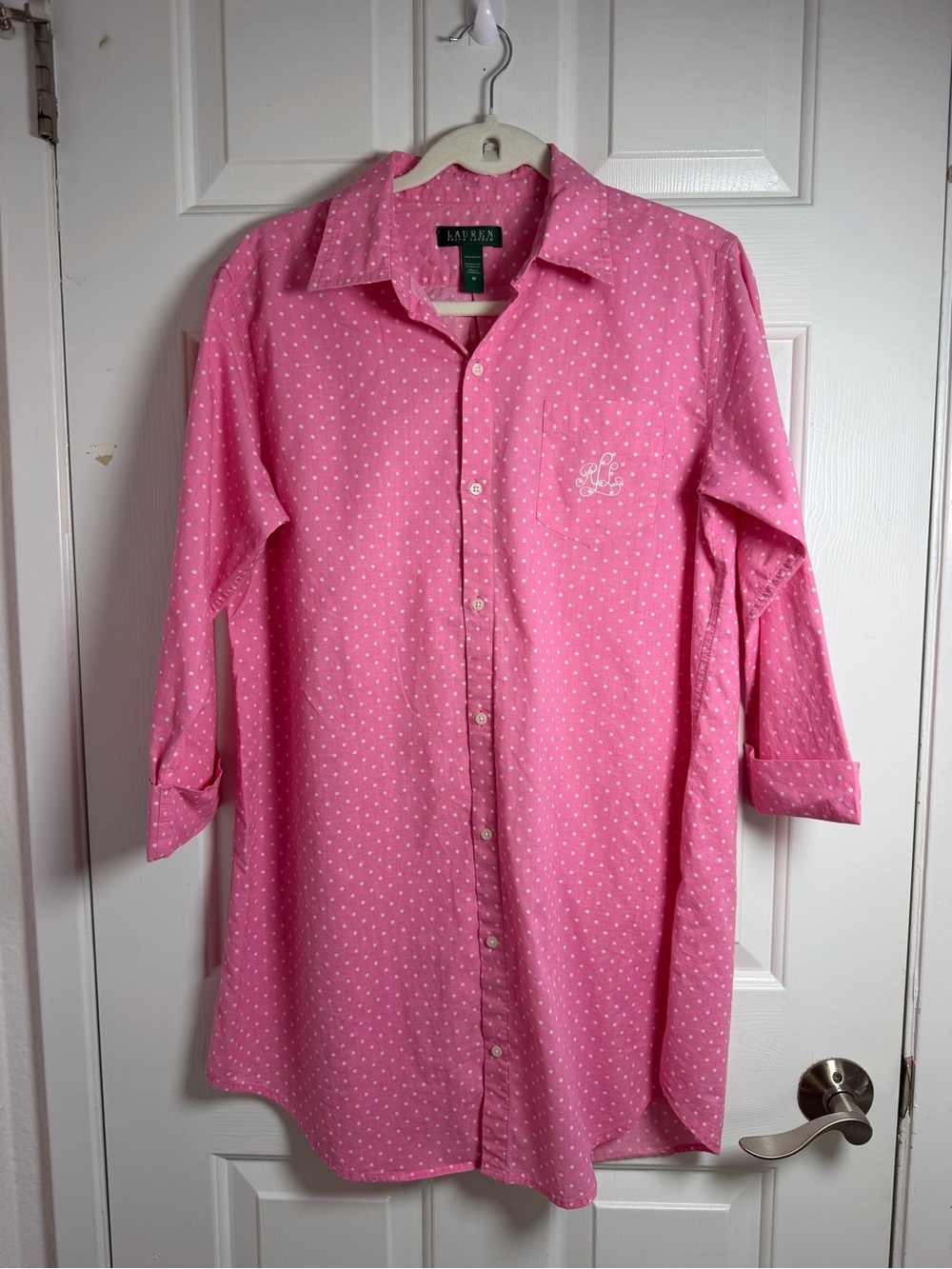 Ralph Lauren Pink Polka Dot Button-Down Shirt